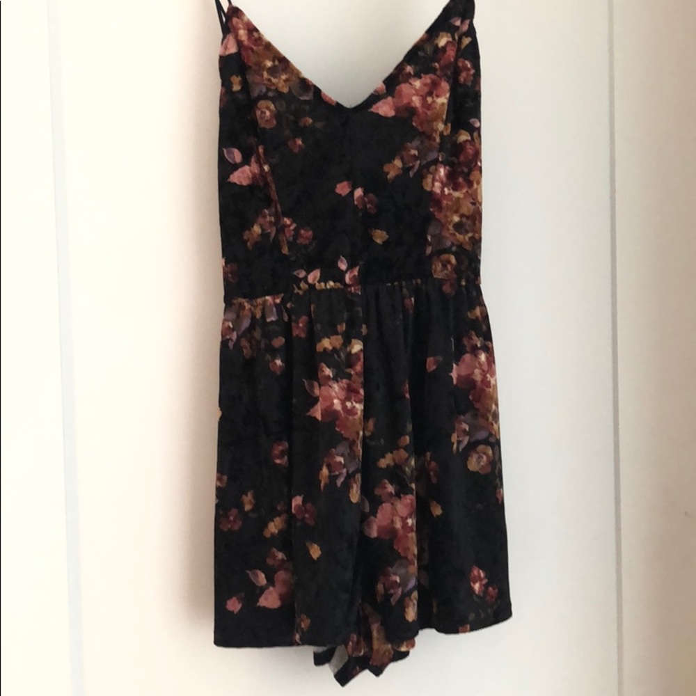 Floral Velvet Romper